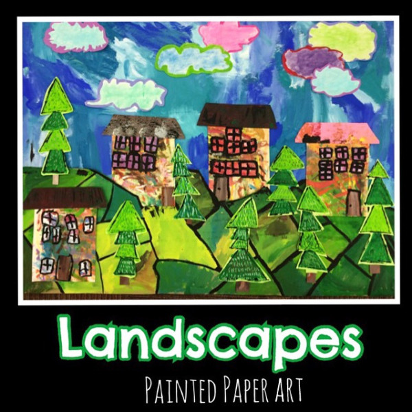 Mixed Media and Expressionist Landscapes – Painted Paper Art