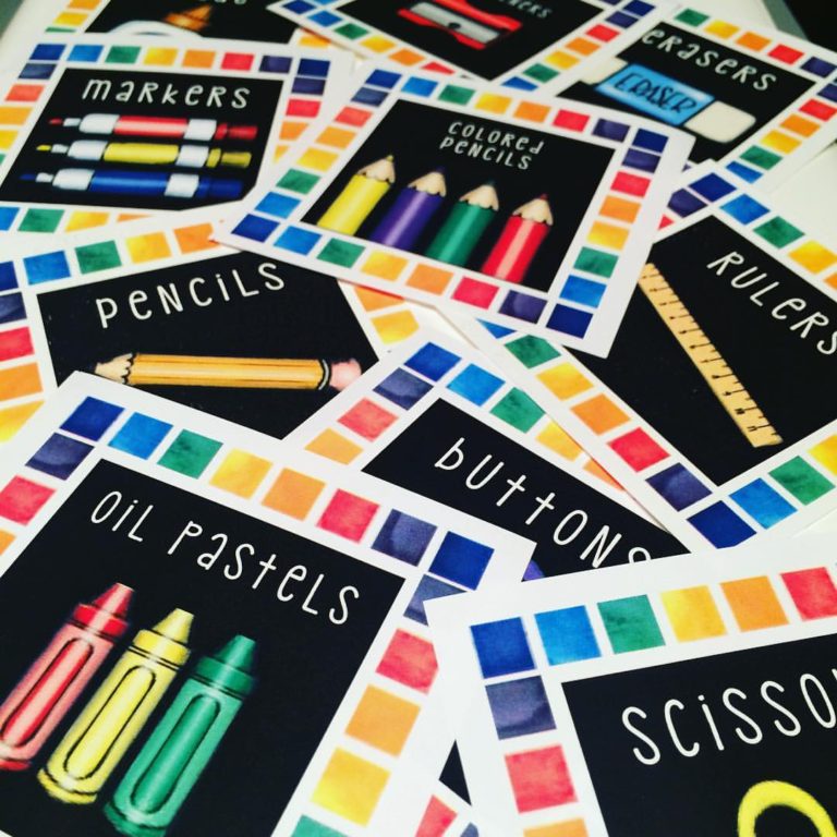 The Organized Art Teacher: Vol 2. Rainbow Art Supply Labels – Painted ...