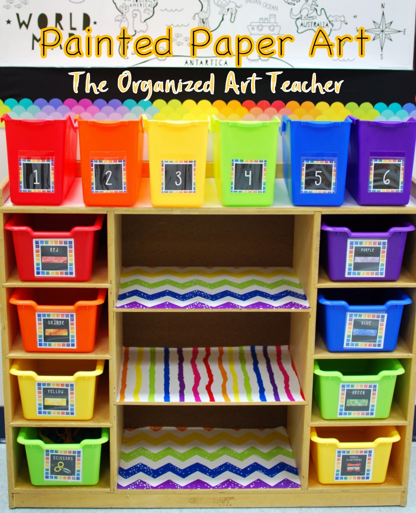The Organized Art Teacher: Vol 2. Rainbow Art Supply Labels – Painted Paper  Art