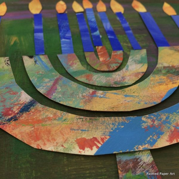 Festival Of Lights- Menorah – Painted Paper Art