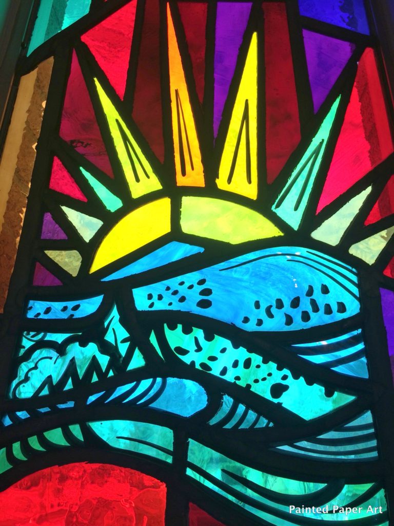 Faux Stained Glass Windows – Painted Paper Art