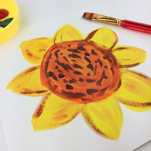 Vibrant Van Gogh’s Sunflowers – Painted Paper Art