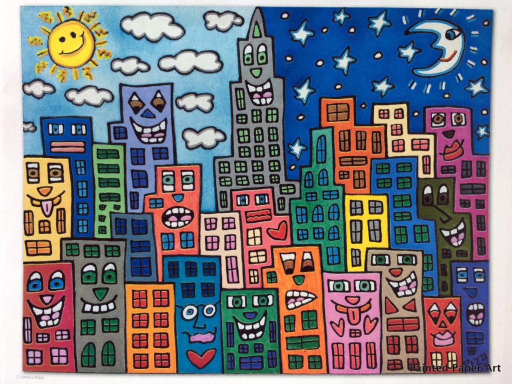 James Rizzi ~ Pop Art Buildings – Painted Paper Art