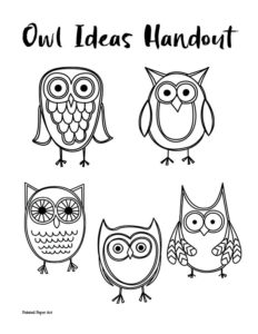 Valentine’s Day Owls – Painted Paper Art