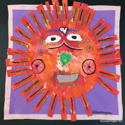 Mexican Aztec Suns – Painted Paper Art