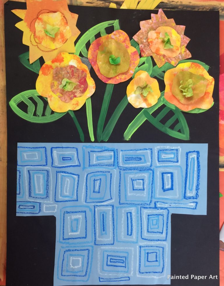 Mexican Marigolds – Painted Paper Art