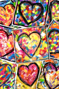 Jim Dine Hearts – Painted Paper Art