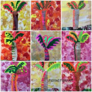 Gauguin: Tropical Palm Trees – Painted Paper Art