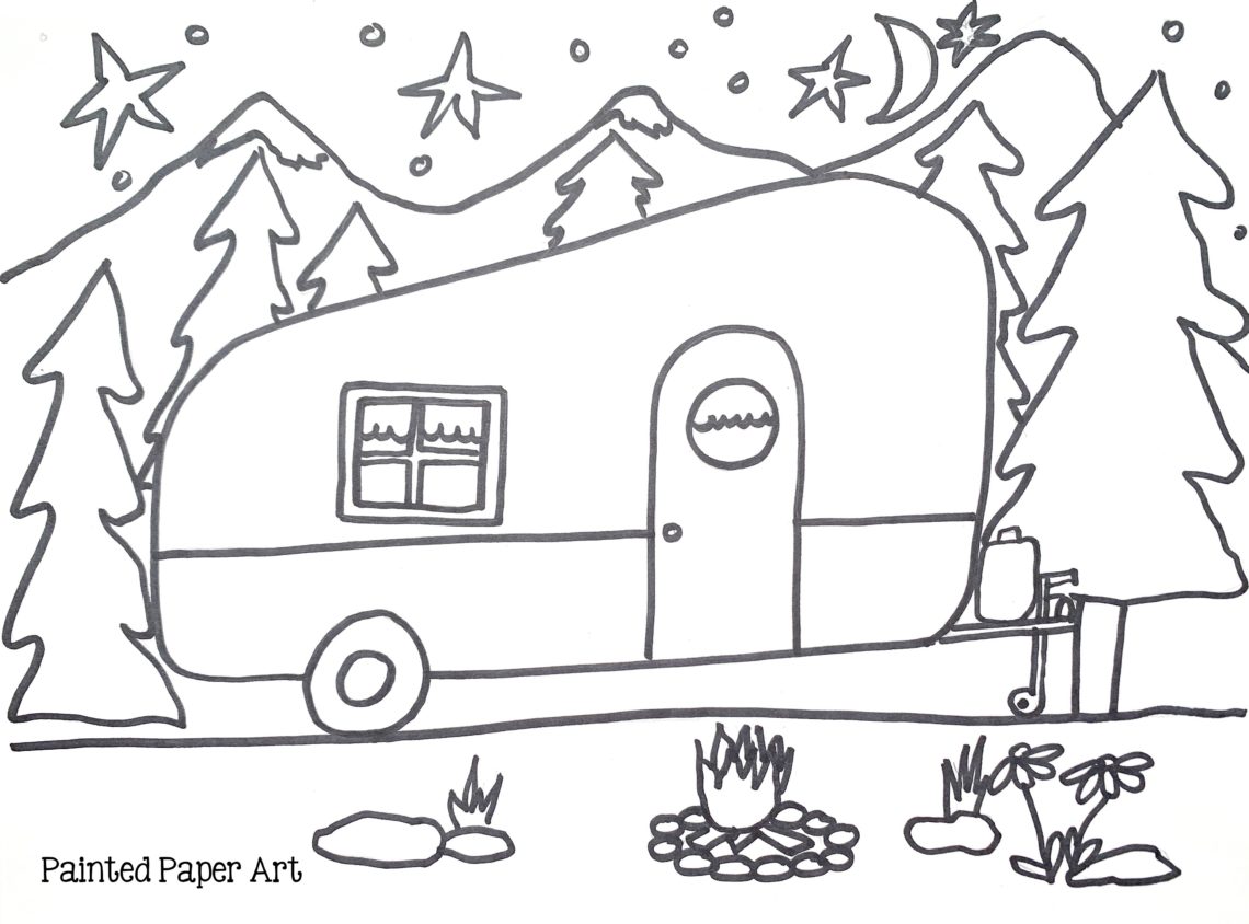 Happy Vintage Campers – Painted Paper Art