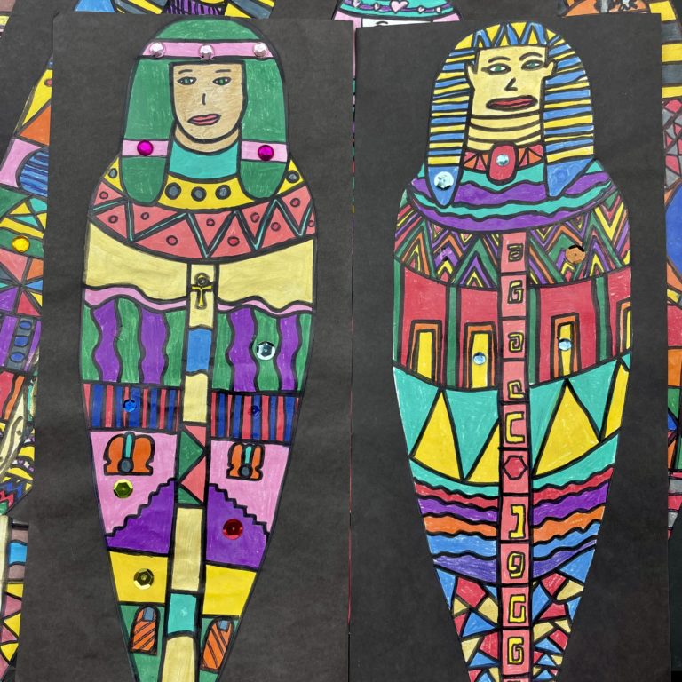 Art History: Egyptian Mummy Cases – Painted Paper Art