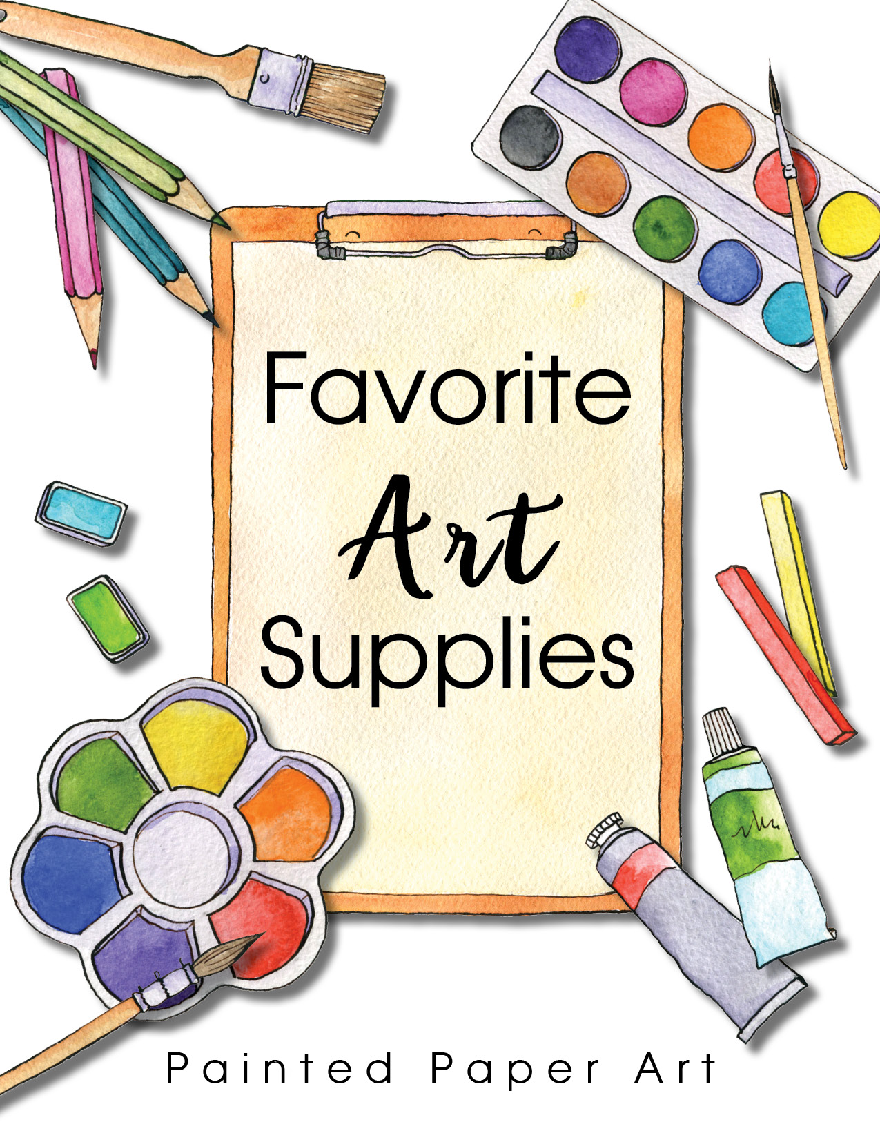 Art Supplies Clipart Art Supply Digital Stamps / Art Teacher