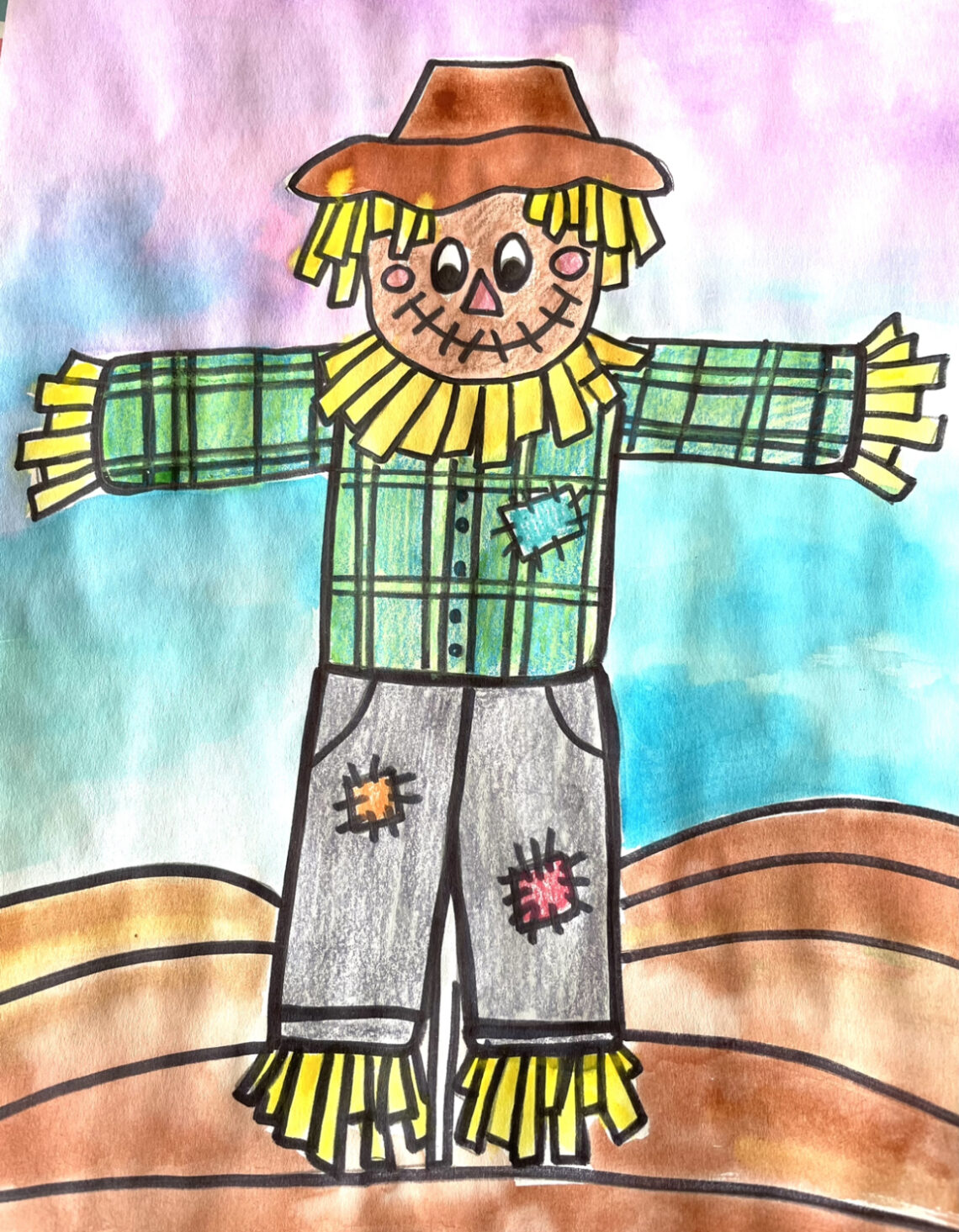 The Scarecrow – Painted Paper Art