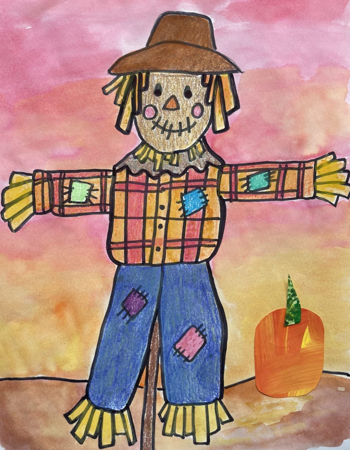 The Scarecrow – Painted Paper Art