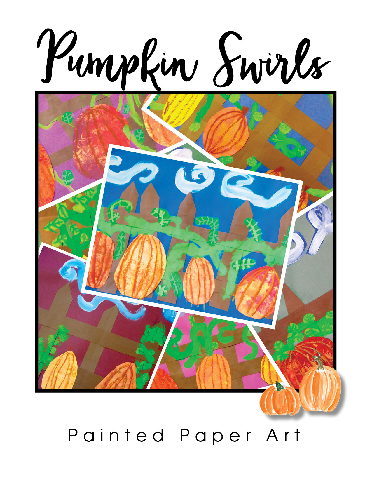 Pumpkin Swirls – Painted Paper Art