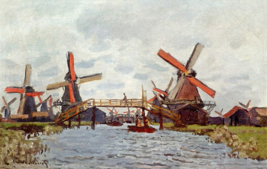 Monet’s Windmills – Painted Paper Art